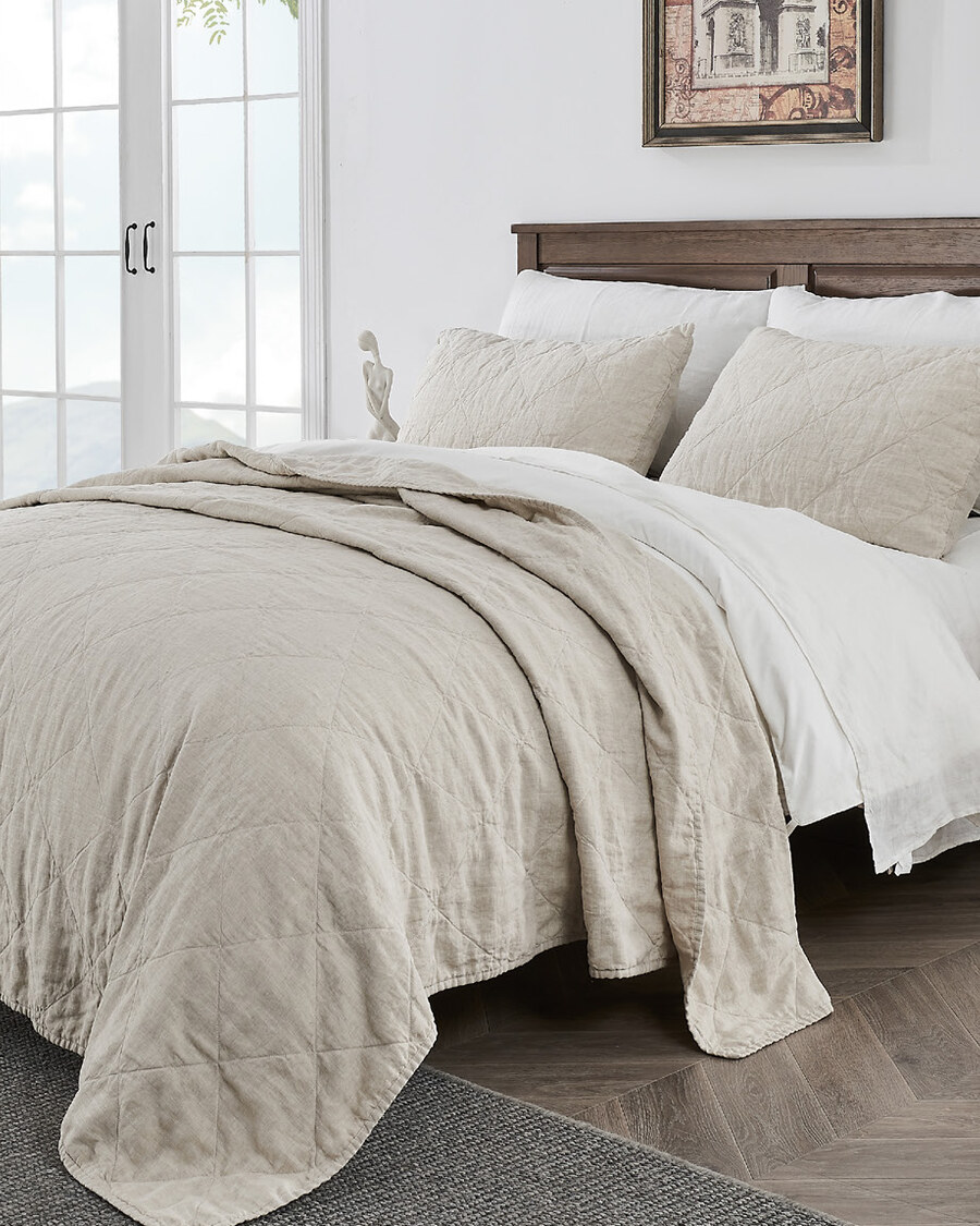 Natural Linen Quilt Set